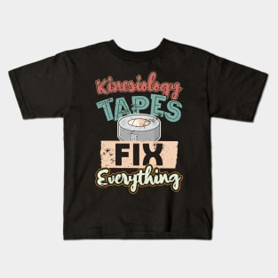 Kinesiology Tape Humor Therapist Therapy Kids T-Shirt